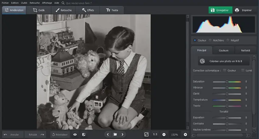 Ouvrez votre vieille photo dans Photolory