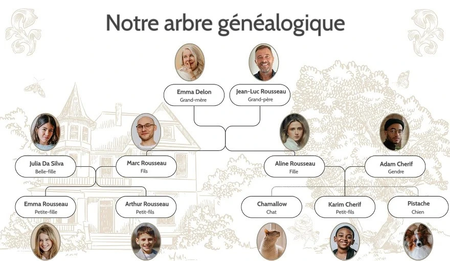 Créer un arbre généalogique : exemple