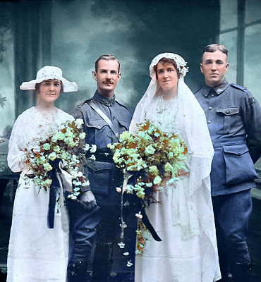 Restored and colorized photo after